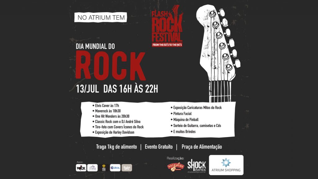 Atrium Shopping comemora o Dia Mundial do Rock