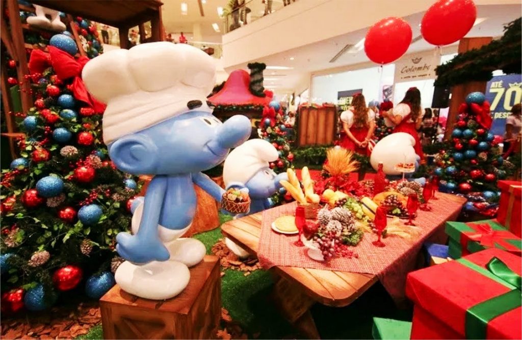 Atrium Shopping lança o Natal dos Smurfs, com sorteio de carro VW T-Cross, Festa para o o Papai Noel e mais atrações