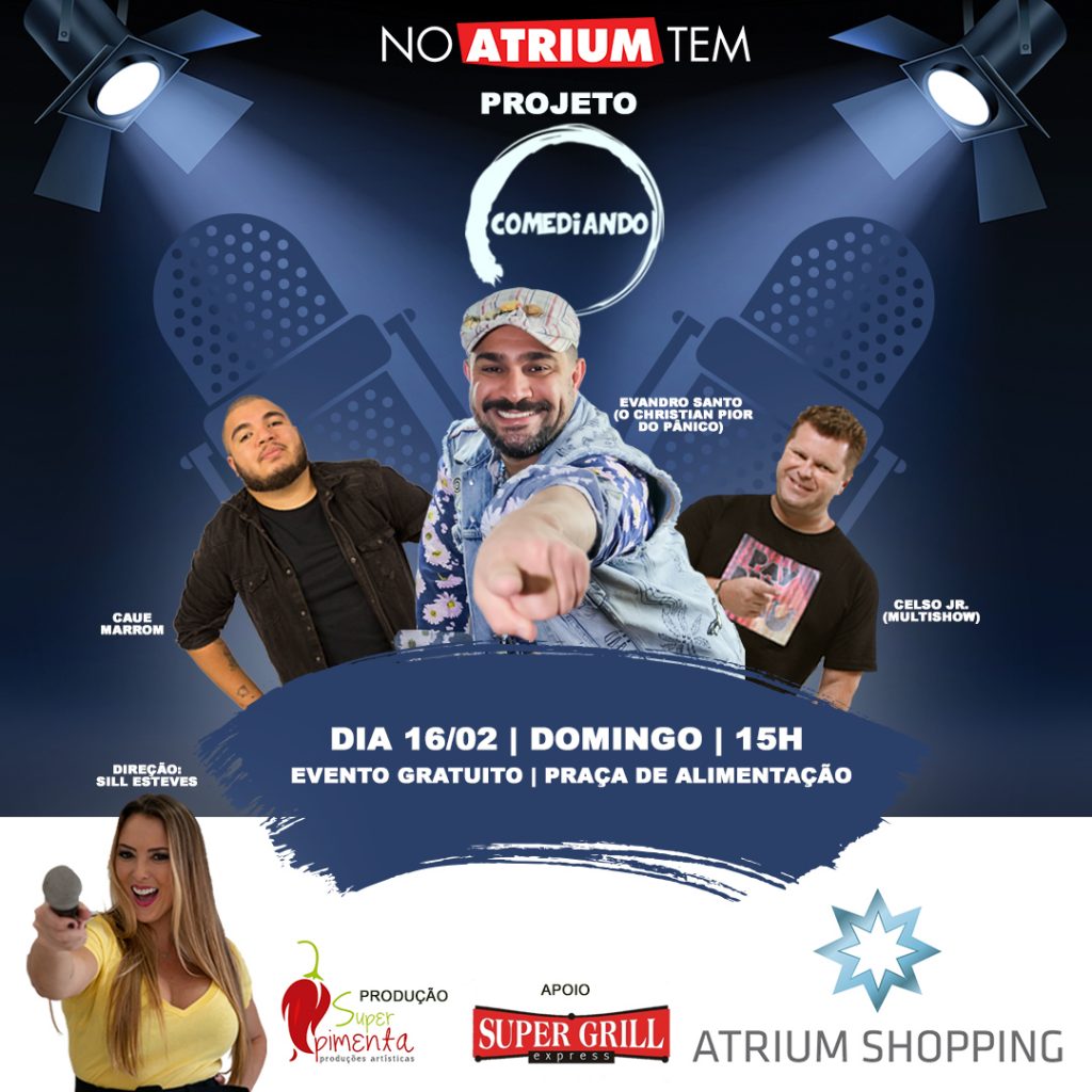 Atrium Shopping traz o projeto Comediando, com stand-up de Christian Pior na estreia