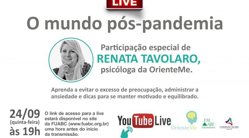 ‘O Mundo Pós-Pandemia’ será tema de live da Fundação do ABC