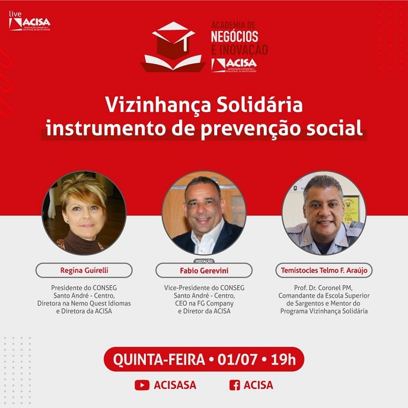 ACISA faz live com foco no programa Vizinhança Solidária