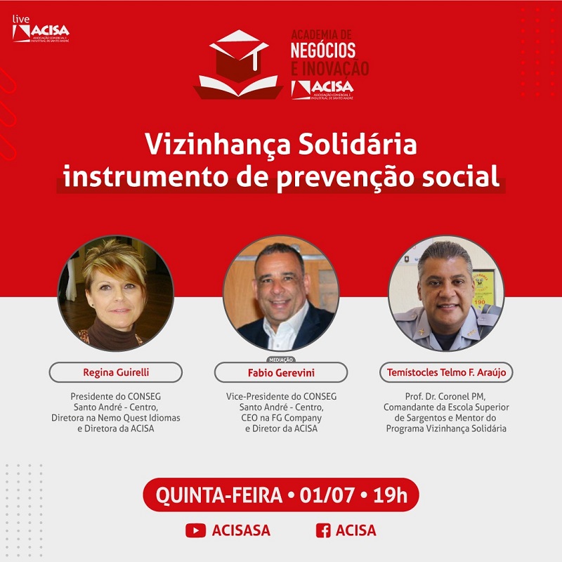 ACISA faz live com foco no programa Vizinhança Solidária - Portal ABC