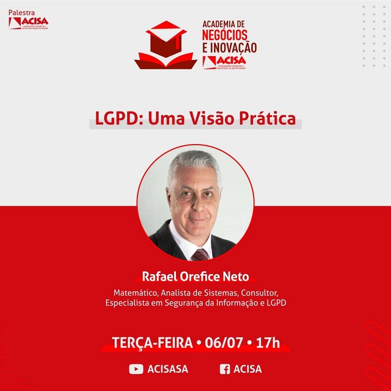ACISA aborda em palestra virtual A visão prática da LGPD