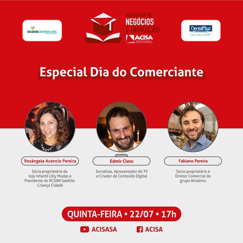 ACISA realiza live especial em homenagem ao Dia do Comerciante
