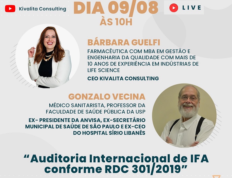 Vecina fala sobre importância da validação de IFA em live gratuita da Kivalita Consulting, (9/8)