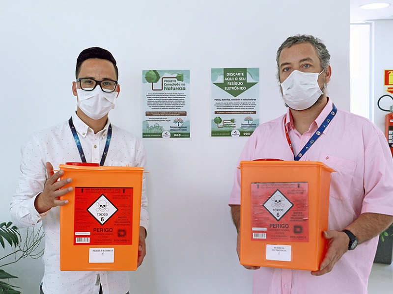 Elson Queiroz e Pedro Charles, do departamento de Sustentabilidade da FUABC