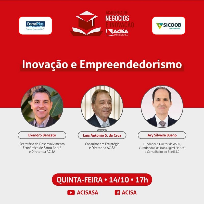 ACISA promove evento virtual sobre Inovação e Empreendedorismo