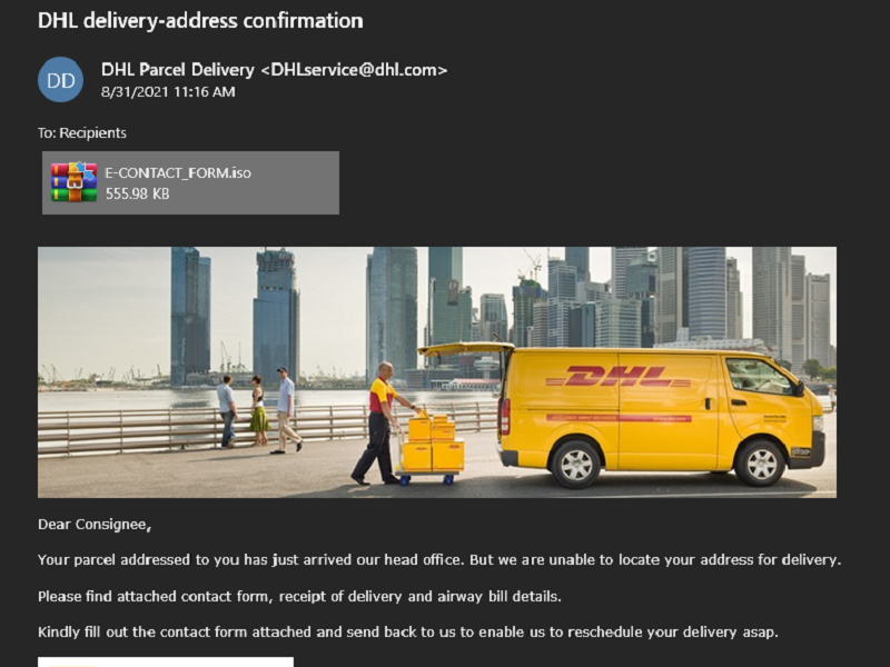 BluStealer: Ladrão de criptomoedas se espalha por meio de uma campanha falsa de Malspam da DHL