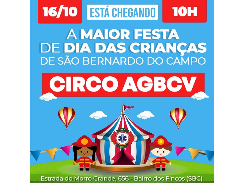 CIRCO AGBCV - FESTA DE DIA DAS CRIANÇAS