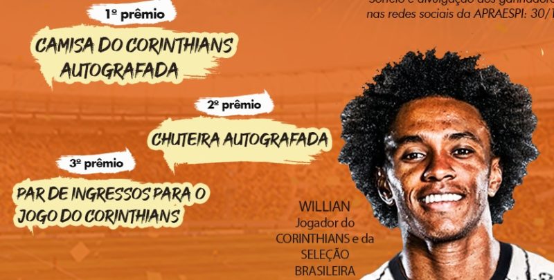 Willian, do Corinthians, lança campanha para ajudar APRAESPI