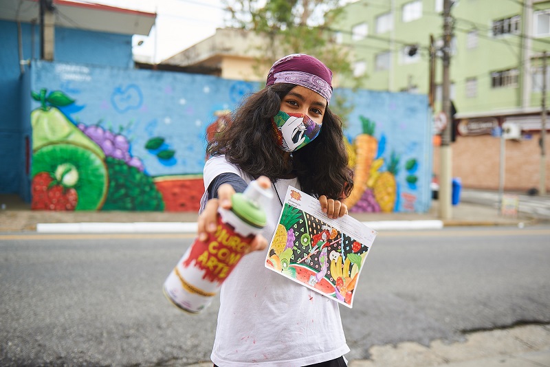 São Caetano do Sul recebe exposição "Muros com Arte" com obras grafitadas por alunos de escolas públicas