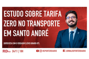 Boletim RDtv 24/11/2025, às 18h: Estudo sobre tarifa zero no transporte em S.André