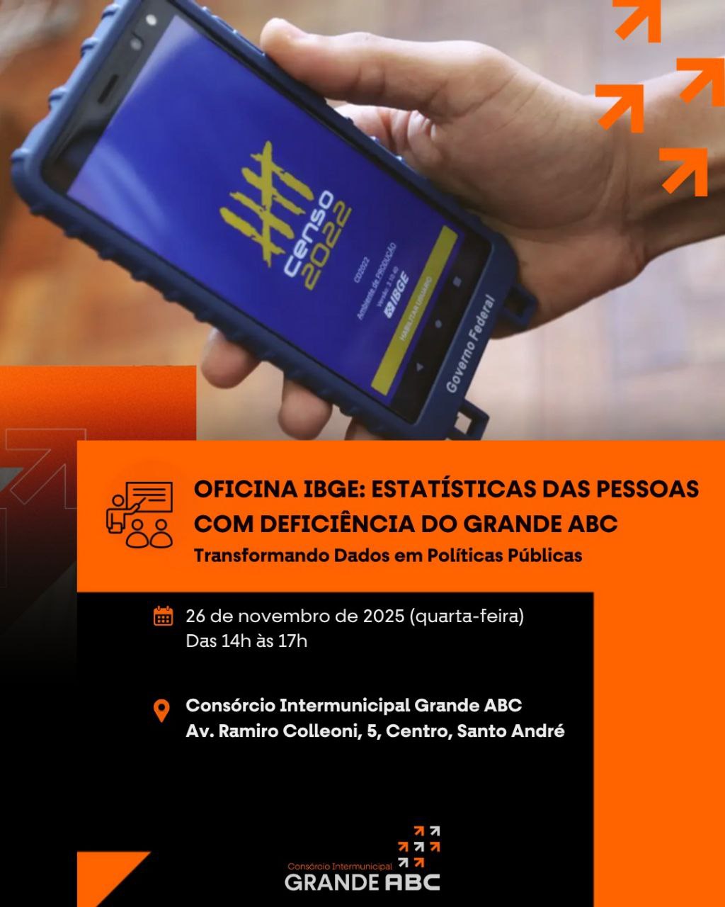 Consórcio ABC e IBGE promovem oficina técnica sobre dados das pessoas com deficiência