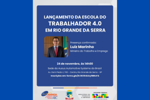 Rio Grande da Serra lança nesta segunda-feira Escola do Trabalhador 4.0