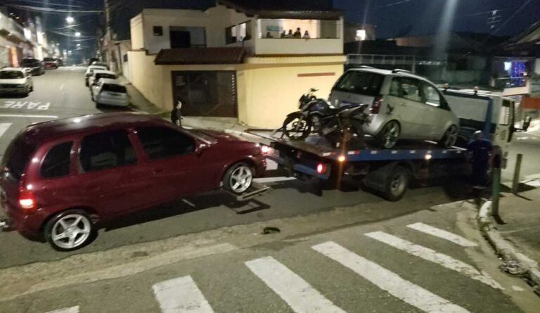 Diadema intensifica fiscalização contra pancadões e som alto e apreende 20 motos e caixas de som