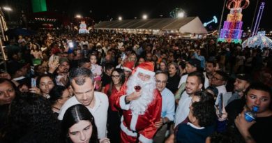 Emoção, luzes e Papai Noel de rapel marcam o lançamento do Natal Iluminado em São Bernardo