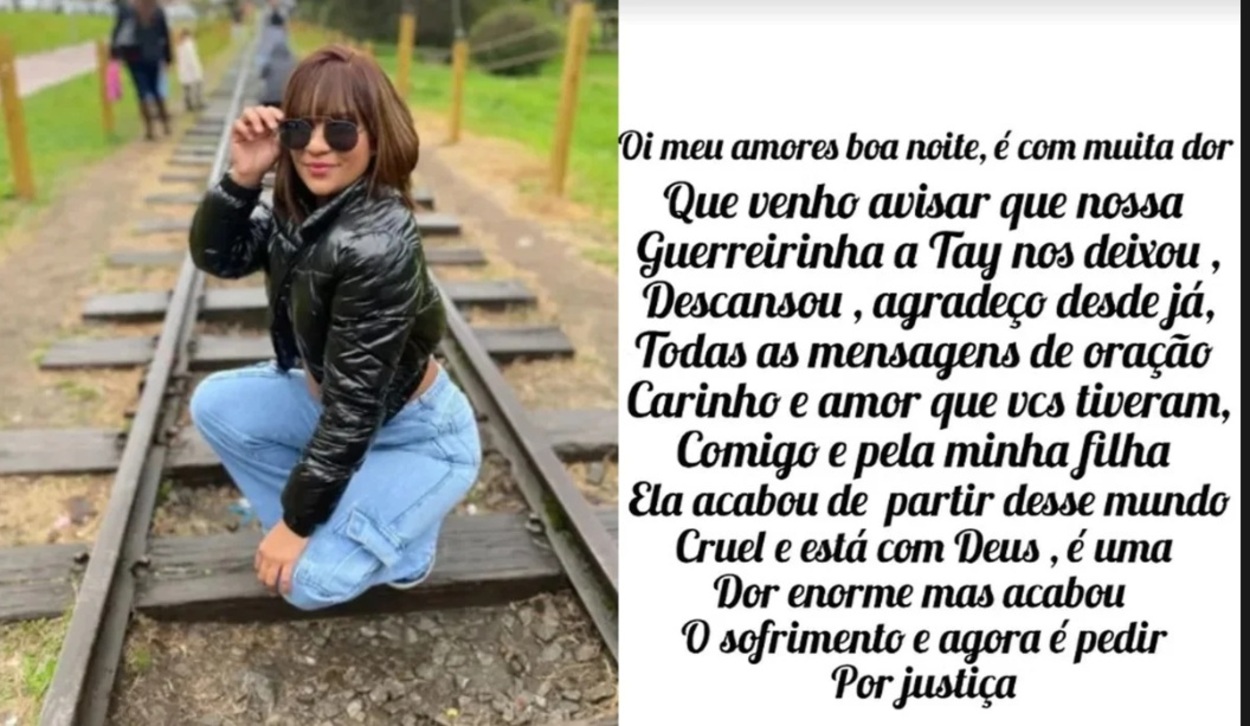 Falecimento foi confirmad0 pela família e pelo escritório de advocacia que acompanha o caso. Foto: Reprodução