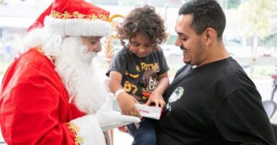 Papai Noel e palhaço alegram crianças no Complexo Hospitalar de São Caetano