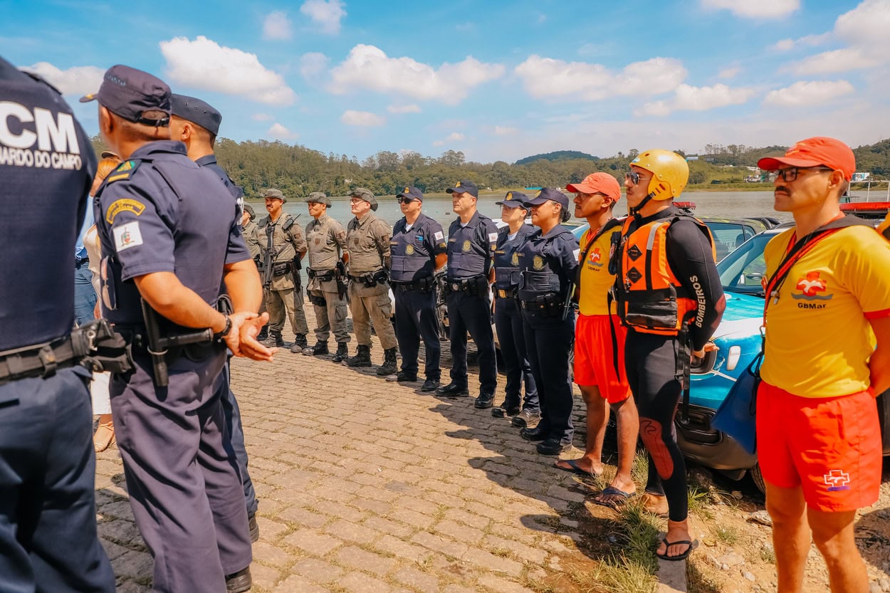 Patrulha de Verão é para dar mais proteção a turistas, comerciantes e frequentadores da Prainha do Riacho Grande e das margens da Billings