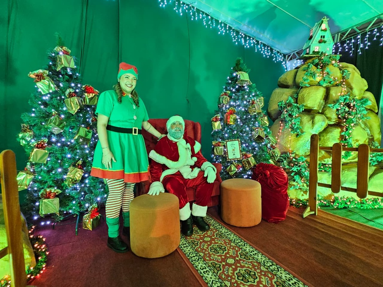 Chegada do papai noel também foi destaque da noiteFOTO: Gabriel Mazzo/PMETRP