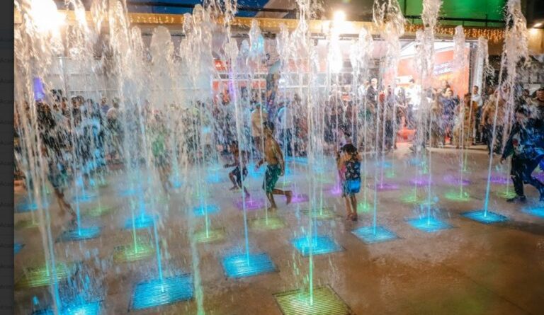 São Bernardo do inaugura fonte interativa na Esplanada do Paço