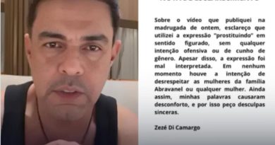 Zezé Di Camargo se retrata por termo usado em críticas às filhas de Silvio Santos
