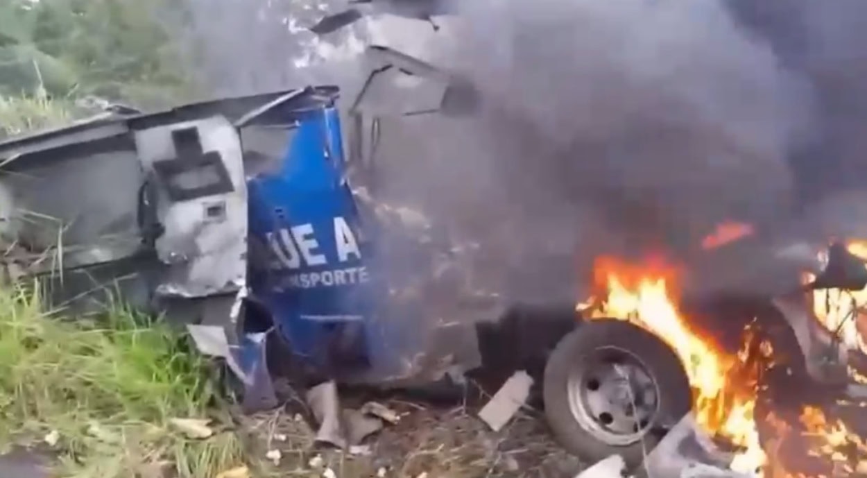 Criminosos explodem carro-forte em tentativa de assalto em Rodovia no interior de SP