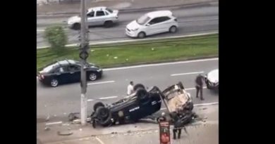 Perseguição termina em colisão, capotamento e um indivíduo sem vida em Santo André