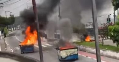 Protesto contra ação da GCM de Diadema termina com ônibus e caçambas incendiados em SP