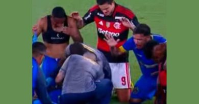 Além do Gramado: Jogadores de Flamengo e Sampaio se unem em oração após susto com volante