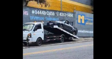 Em São Bernardo, homem de 45 anos é prensado contra parede por guincho no bairro Taboão