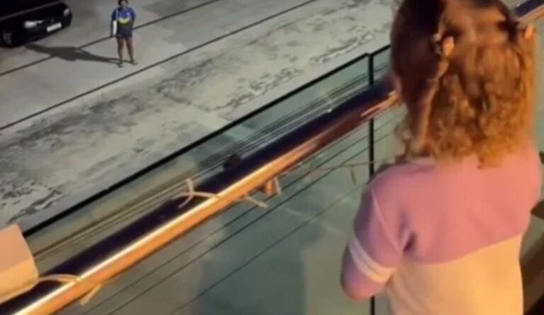 ‘Faltou o abraço’: Vídeo de menina chamando babá pela varanda comove as redes sociais e viraliza