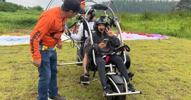 Paramotor atrai público ao Parque Oriental em fim de semana de atividades em Ribeirão Pires