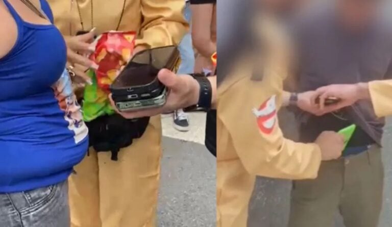 Policiais fantasiados de “Caça-Fantasmas” prendem mulher com 12 celulares furtados no Carnaval de SP