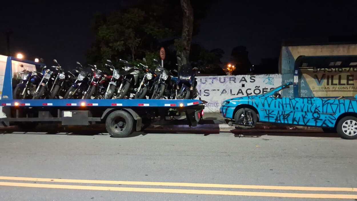 Santo André dispersa evento e recolhe motos e carros em operação contra barulho