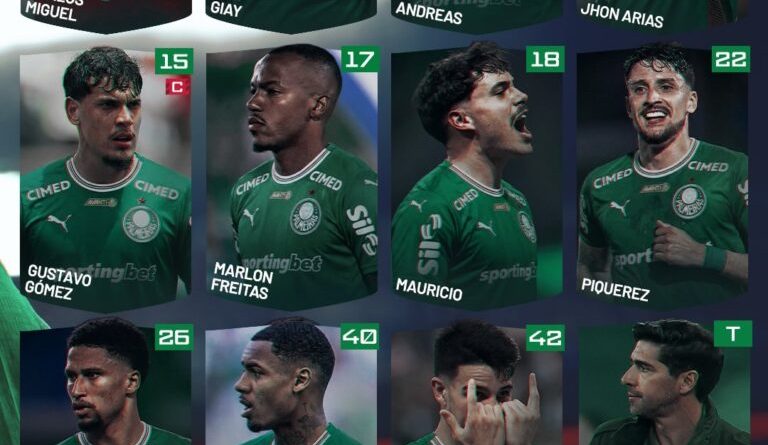 Confira a escalação do Palmeiras para o clássico contra o São Paulo - 2026-03-21 20:16:48