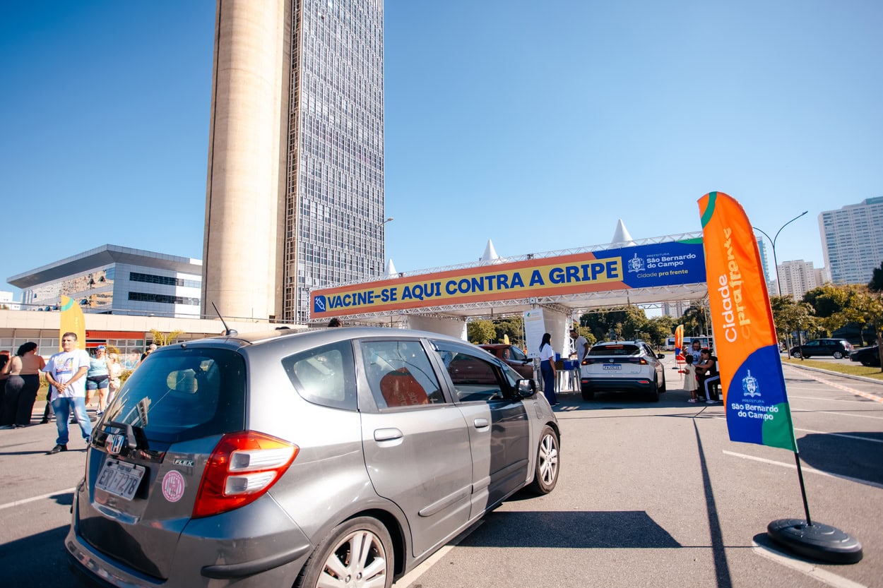 Dia D de vacinação contra a gripe em São Bernardo imuniza 2.977 pessoas