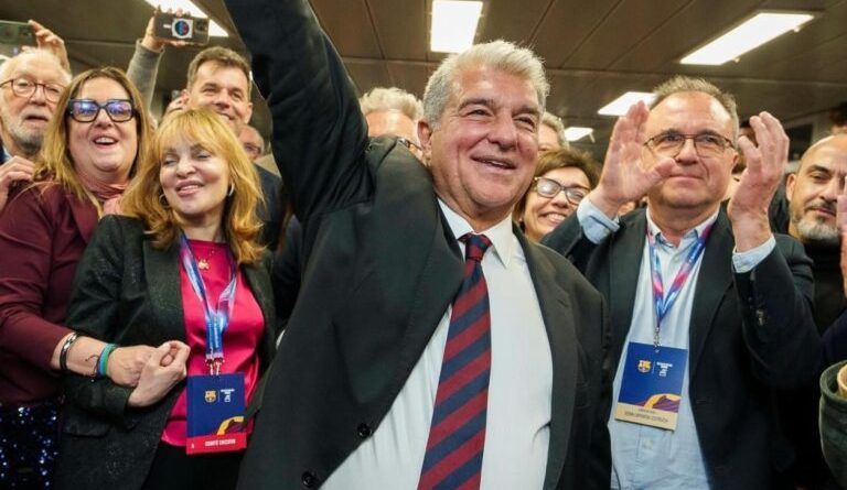 Laporta é reeleito com 68% dos votos e segue como presidente do Barcelona - 2026-03-15 21:28:29