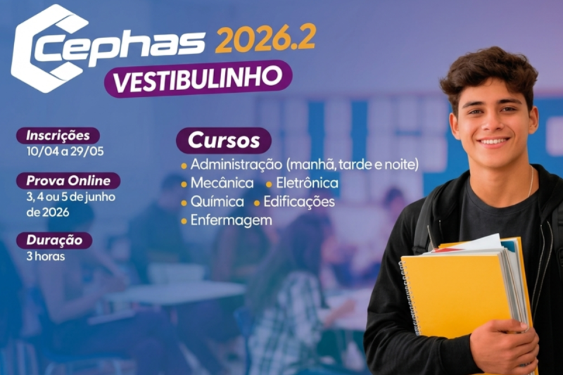 Cephas abre vestibulinho com provas online e 360 vagas - 2026-04-13 09:58:30