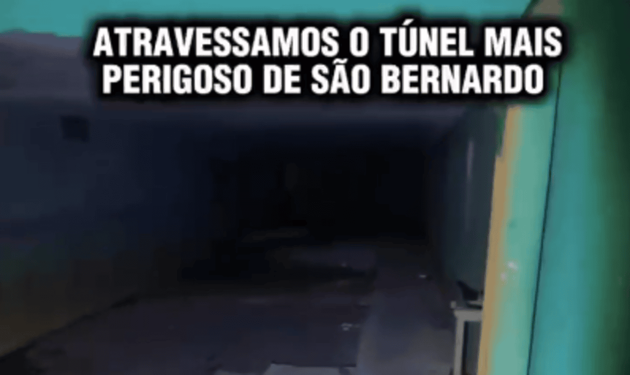 Túnel na Via Anchieta repercute na internet após vídeo de influenciador de São Bernardo