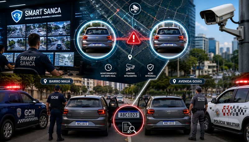 Smart Sanca identifica dois carros com a mesma placa