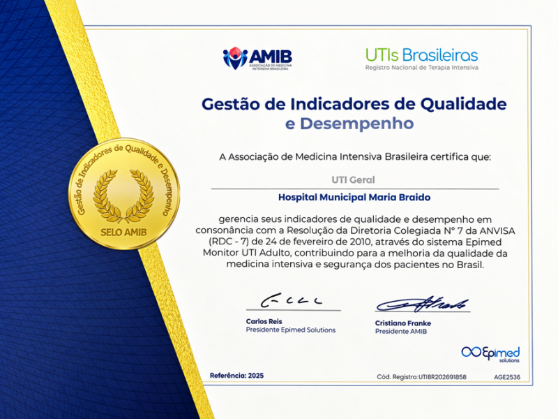 Hospital Maria Braido recebe certificação