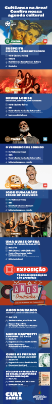 Agenda Cultural São Caetano do Sul - 8 a 14 de setembro de 2026