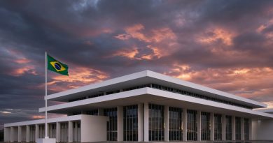Palácio do Planalto em Brasília com bandeira nacional ao fundo (imagem ilustrativa)