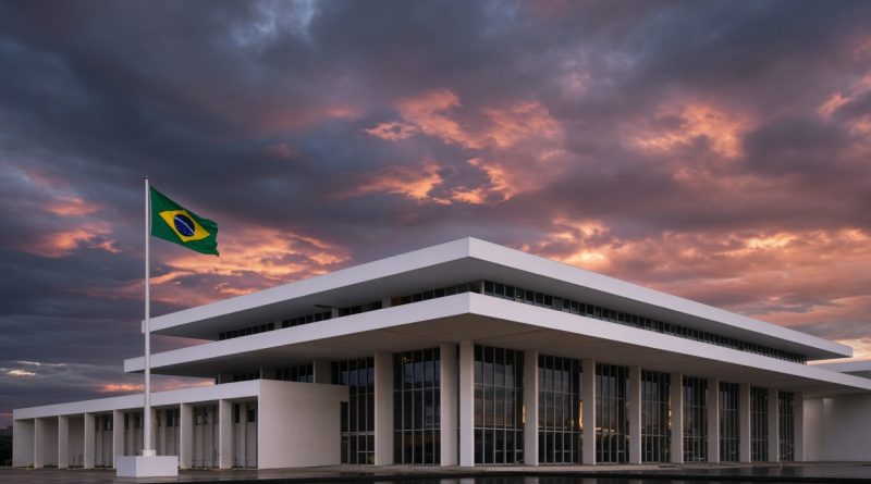 Palácio do Planalto em Brasília com bandeira nacional ao fundo (imagem ilustrativa)