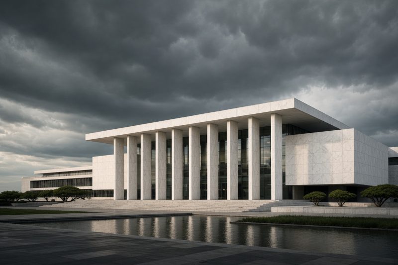 Fachada do Supremo Tribunal Federal em Brasília com céu dramático (imagem ilustrativa)
