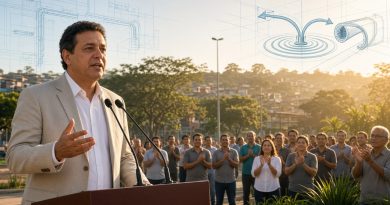 Governador discursa em evento publico com apoiadores em cidade do Grande ABC - imagem ilustrativa