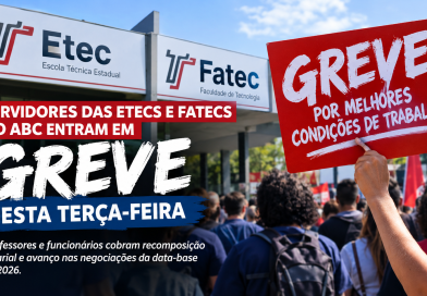 Servidores das Etecs e Fatecs do ABC entram em greve nesta terça-feira